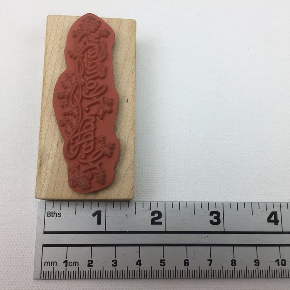 Happy Holidays 2001 PSX Rubber Stamp E079 Stars Card Making Craft Scrapbooking - Picture 6 of 6